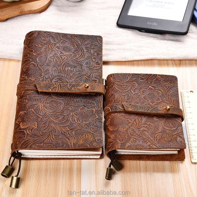 China Genuine Leather Book Cover Vintage Journal Notebook Diary Genuine Leather Book Cover for sale