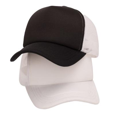 China COMMON OEM custom high quality 5 panel curved eaves  adult Gorras Snap Back mesh face truck hat hats for sale