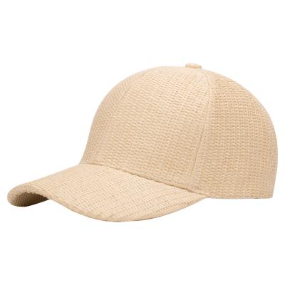 China COMMON New waterproof 3D embroidered woven straw hat Sports baseball cap for all seasons for sale