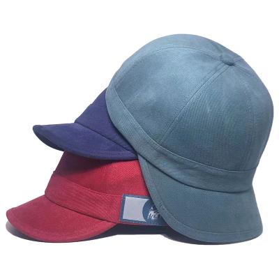 China COMMON Short brim cap 6 panel cotton flat nose sports cap Trucker baseball outdoor sun cap for sale