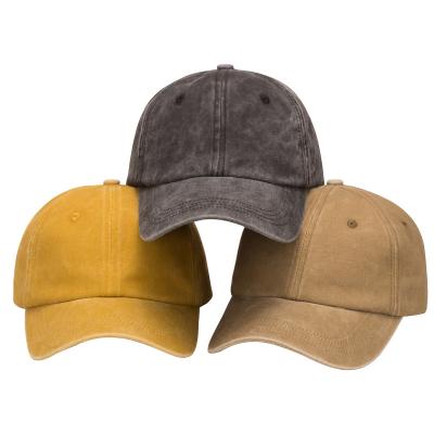 China COMMON Curved eaves vintage washed baseball caps outdoor sunshade caps customized by manufacturers for sale