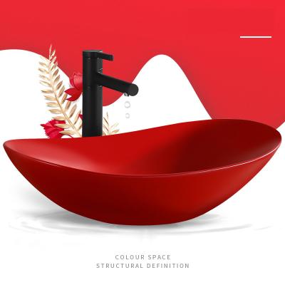 China Factory Price Bathroom Decor Container Bathroom Decor Container Sink High Quality Modern Art Lotus Sense Leaf Ceramic Sink for sale