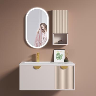 China Hand Sink Cabinet Combination Slate Modern Minimalist Bathroom Cabinet for sale