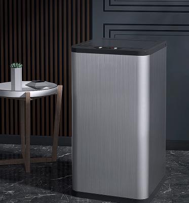 China Large Capacity Living Room Induction Type Nordic Intelligent Household Wind Trash Bin Automatic Electric Bedroom Trash Can for sale