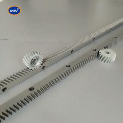 China Router Parts Customized DIN7 Galvanized Steel M1 M1.5 M2 Tooth Helical Gear Rack For CNC Machine for sale