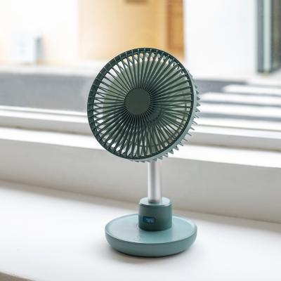 China Mini Desk Small Fan For Hotel Home Electric Fan USB Battery Table Fan Rechargeable Rotating Charging Portable Outdoor Room for sale