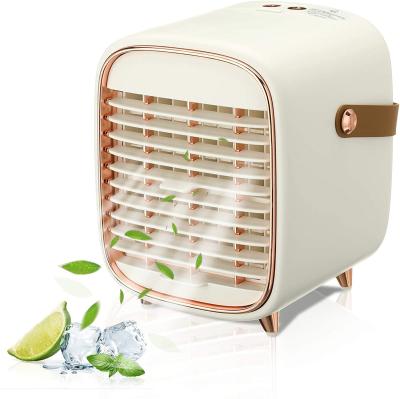 China Best Air Conditioner Cooler Fan 2021 Fast Selling Portable Mini Small Air Cooler Fan USB Water Evaporation Humidifier Rechargeable Personal Air Conditioner Fans for sale