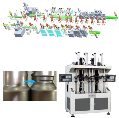 China Factory Stainless Steel Bottle Flask Making Machine Neck Spinning Machine Bottle Flask Turnkey Production Line for sale