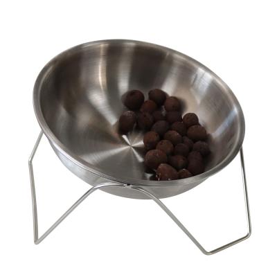 China Sustainable Fashion Stainless Steel Double Dogs Bowls Recyclable Anti Slip Puppy Water Cat Food Drinking Dish Bowls Removable Pet Food Bowl for sale