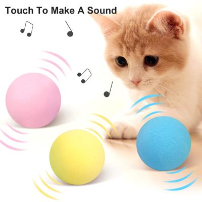 China Squeaky Products Toy For Cats Kitten Kitty Supplies Cat Toys Interactive Ball Catnip Cat Training Toy Pet Playing Smart Ball Pet for sale