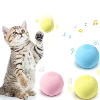 China Viable Sounds Ball Cat Toy New Gravity Ball Smart Animal Touch Sounding Toys Interactive Pet Squeaky Toys Cause Ball Play for sale