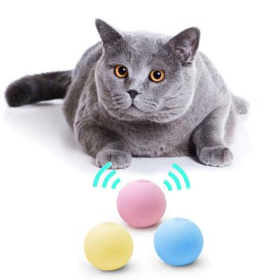 China Viable Cute Pet Supplies Squeaky Products for Small Cat Smart Interactive Ball Catnip Cat Training Toy Cool Pet Playing Ball for Kitten for sale