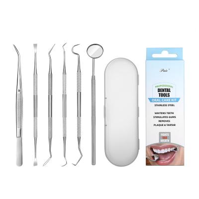 China Dental Care Tool Stainless Steel Teeth Tartar Scraper Dentists Say Mirror Pick Instrument Lip Tweezers For Cleaner Teeth Whitening Kit for sale