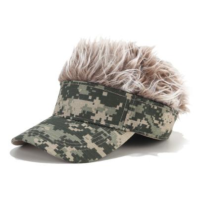 China COMMON Visor Cap Wig Peaked Camouflage Adjustable Golf Wig Cap Baseball Cap Wearing Cap For Men for sale