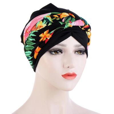 China Fashion Women Hair Care Islamic Tank Top Scarf Muslim Hijab Milk Silk Beads Hat Chemo Cap Head Wrap Braid Wrap Stretch Turban for sale