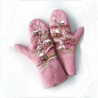 China Keep Warm Winter Gloves For Women Warm Multi-Color Ladies Christmas Cute Soft Gloves Fur Gloves for sale