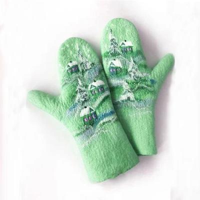 China Keep Warm Fashion Women's Cashmere Knitted Gloves Autumn Winter Warm Women Winter Gloves Cashmere Knitted Cute Winter Gloves for sale