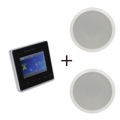 China Blue Tooth Wireless Mini Wall Amplifier Plus Ordinary Smart Home Audio System 2pcs 6 Inch Ceiling Speakers for sale