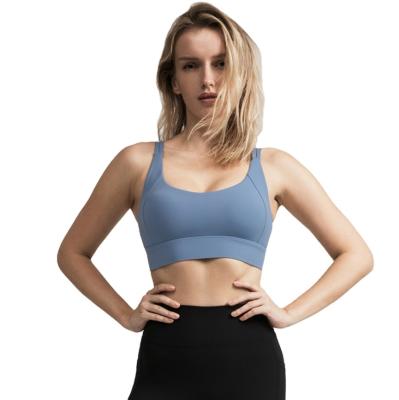 China Women Breathable Shockproof Yoga Bra Gym Underwear Adult Female Fitness Shirts/Tops Gathering Girls Sports Set Vest for sale