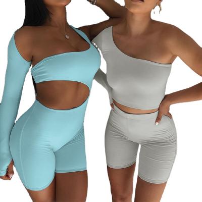 China 2021 Girls Solid Color Breathable Sports Overalls Adult Girls Gym Sets Fitness Yoga Suits Female Slim Women Quick Dry Clothes for sale