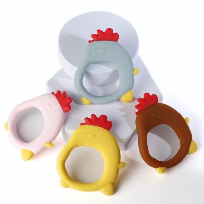 China 2021 soft animal toy food grade silicone christmas gift set baby toys organic silicone teether bpa free rubber teethers for sale