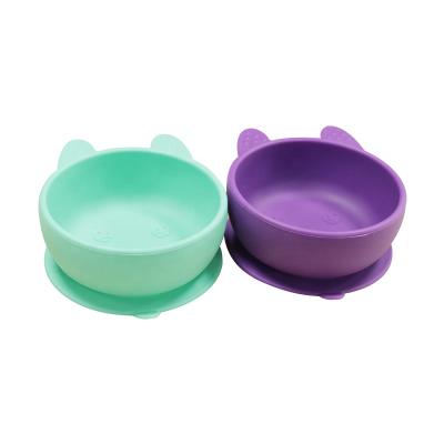 China BPA Free Plastic Suction Bowl Spill Proof Stay Set Suction Feeding Bowl With Lid For Baby Toddler Kids for sale