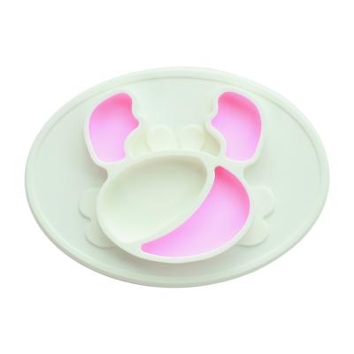 China Suction Bowl Baby Suction Feeding Dish BPA Free Silicone Food Grade Newborn Feeding Bowl Non Slip Place Mat for sale