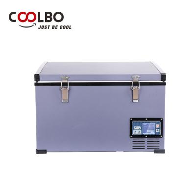 China Original Large Capacity COOLBO RV Fridge 12V DC AC 100~240V Camping Fridge Freezer With Free Inner Basket for sale