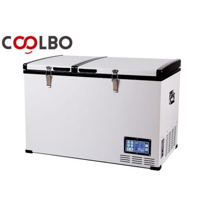 China Portable Refrigerator DC12V AC220V Small PP+ABS 80L Camping Car Mini Fridge Freezer for sale