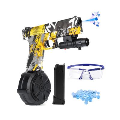 China Funny Outdoor Sandblaster Toy With Beads Electric Toy Upper Gel Drum Mag Splash Ball Sandblaster Gel Gun Gun Ball for sale