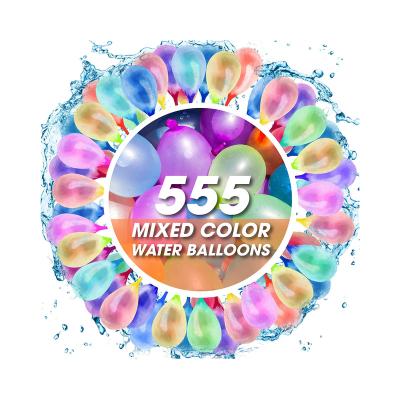 China Funny Outdoor Self-Sealing Bulk Toy 555 PCS Water Balloons Water Toys Pool Games Water Balloons Quick Refill Quick Fill for sale