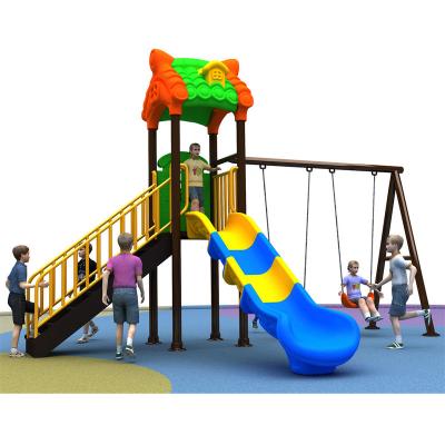 China Wooden Children Swing Set Outdoor Playground Equipment Kids Playground Slide for Sale for sale