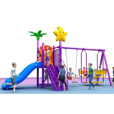 China Wooden Small Playground Equipment Garden Outdoor Playground Parts Large Outdoor Commercial Playground With Slide for sale