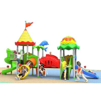 China Wooden Daycare Preschool Children Play Equipment Outdoor Games Kid Playground Outdoor Slide For Sale for sale