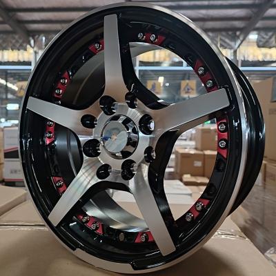 China 13 14 hole aluminum PCD 100-114.3 car rims ET 30 15 inch wheel white aluminio rines for sale