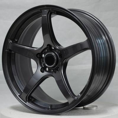 China 18 inch wheel aluminum matte black lip rims 5x100-120 les aros 5 hoyos de autos ET 30-38 rims for sale