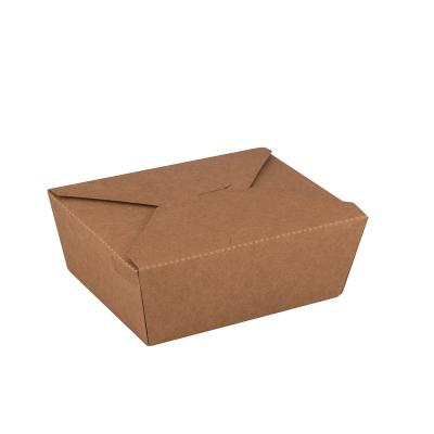 China Hot Sale 750ml Greaseproof Disposable Kraft Paper Fast Food Packaging Container for sale