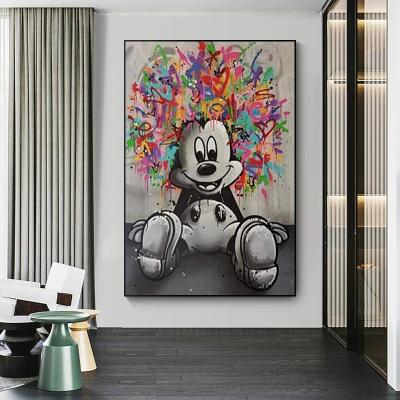 China Modern Wall Art Home Decor Canvas Art Painting Poster Canvas Street Art Cartoon Graffiti for sale