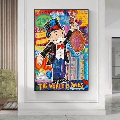 China Alec High Quality Home Decorative Oil Painting Modern Pop Art Modern Graffiti Oil Painting On Canvas for sale