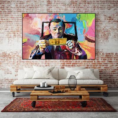 China Modern Modern Paintings Art On Canvas Artwork Poster Living Room Decoration Character Silver Canvas Noise Graffiti for sale