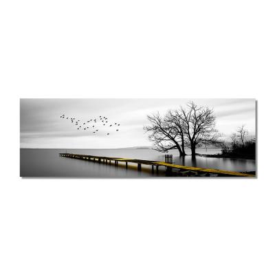 China Large Modern Canvas Painting Living Room Decorative Black White Posters Abstract Landscape Paintings for sale