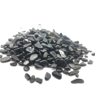 China Natural Black Crystals Eco-Friend Blue Crystal Polished Flower Stones For Vase Decoration for sale