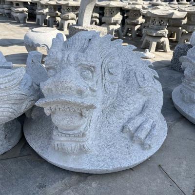 China Factory Sale Traditional Stone Statue Hand Carved Dragon Garden Animal Statues Stone for sale