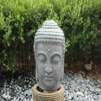 China stone buddha head buddha-m fountain for sale