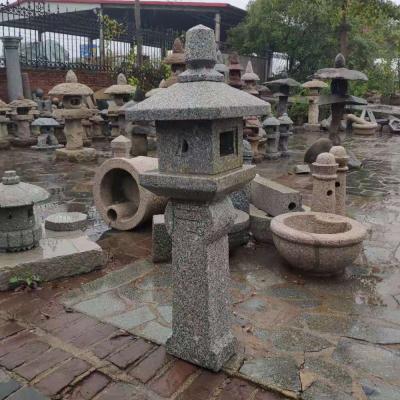 China Outdoor Granite T/T or L/C Gray Wooden Crate Sanlei White 3pc by Rokkaku Yukimi Garden Japanese Stone Lantern for sale