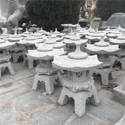 China Japanese Japanese rokkaku yukimi garden stone lantern for sale