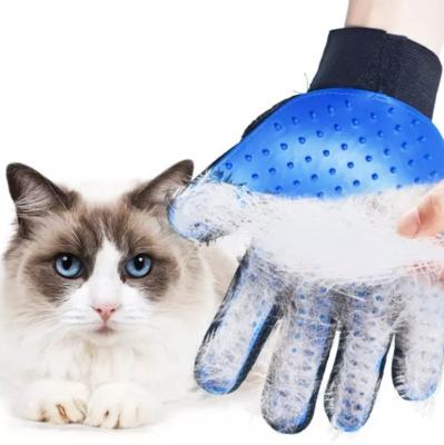 China MewooFun Pet Hair Remover Five Fingers Pet Cleaning Brush Deshedding Pet Grooming Stocked Rubber Gloves For Dog Animals Bathing for sale