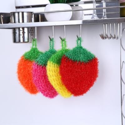 China Super Kitchen Decontamination Hook Strawberry Kitchen Dish Cleaning Cloth for sale