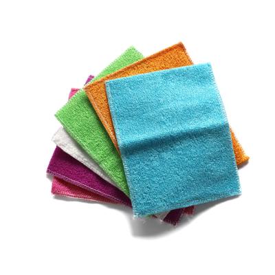 China 30x30cm Viable Custom Wholesale Custom Cloth Kitchen Dish Cloth Towel Car Microfiber Absorbent Cleaning Cloth for sale