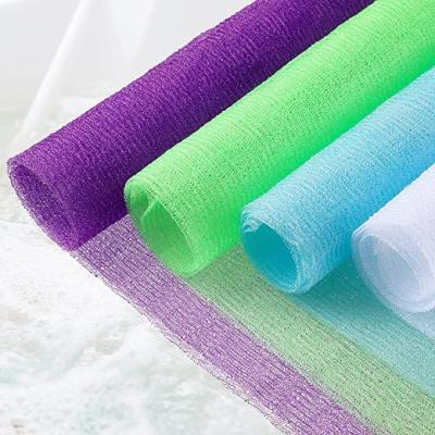 China All Natural Body Shower Cleaning Nylon Bathing African Net 30 Inch Long Bath Cloth Towel For Back And Body Use for sale